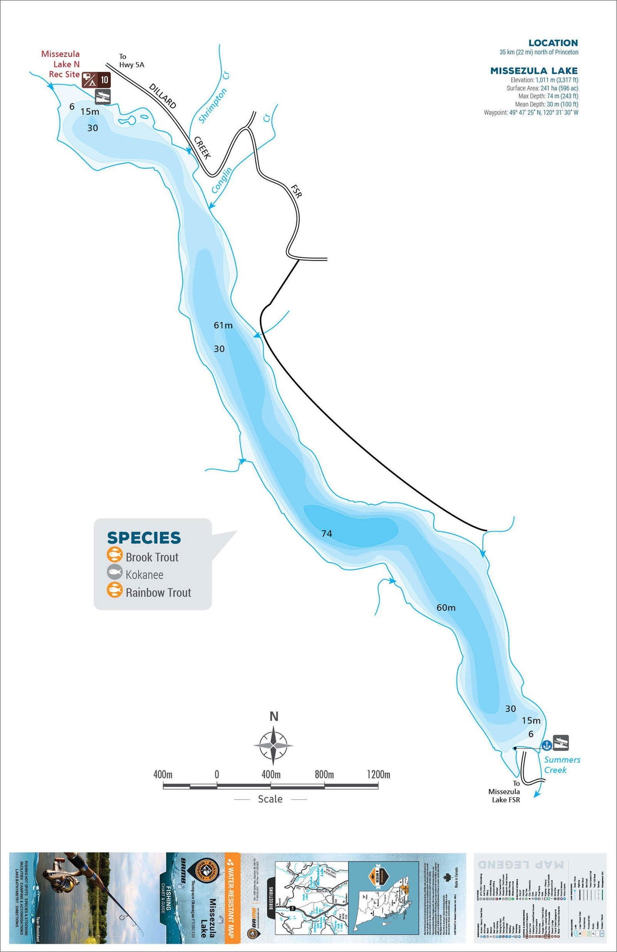 FTOBC133 Missezula Lake - Backroad Maps