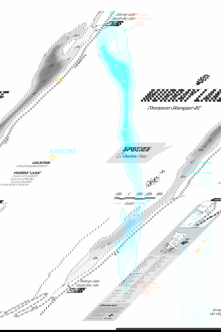 FTOBC137 Murray Lake - Wall Map - Backroad Maps