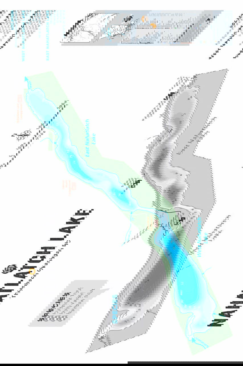 FTOBC140 Nahatlatch Lake - Wall Map - Backroad Maps