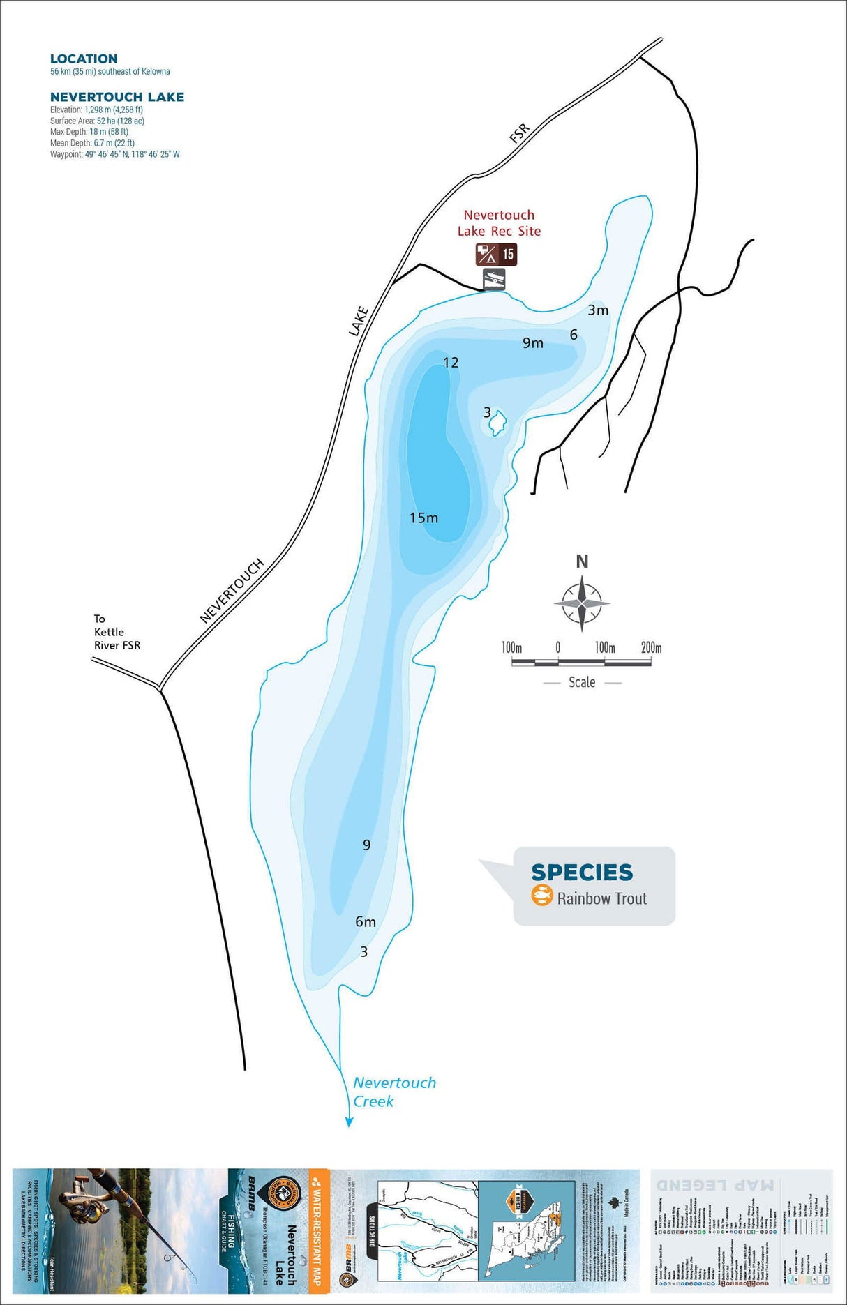 FTOBC141 Nevertouch Lake - Backroad Maps