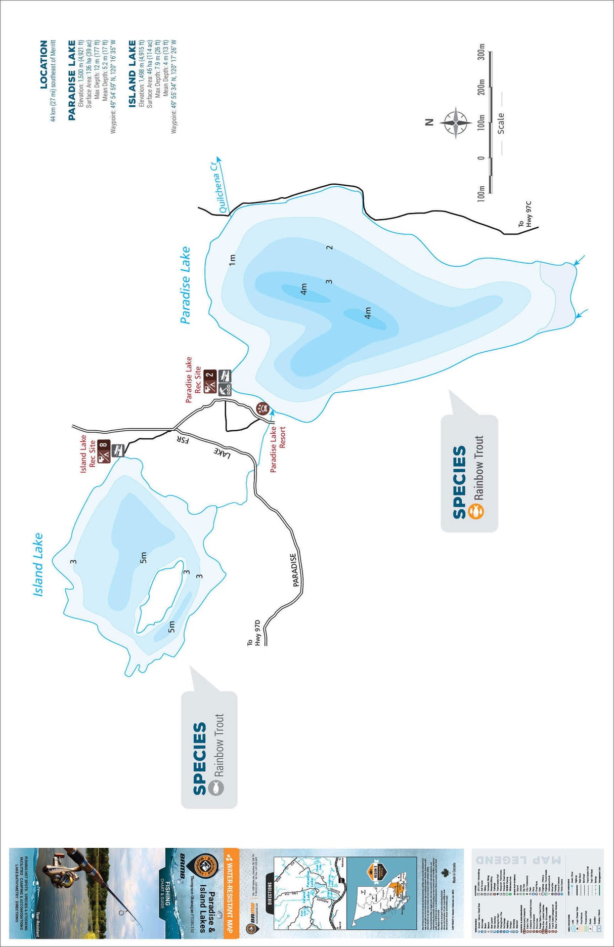 FTOBC153 Paradise & Island Lake - Backroad Maps