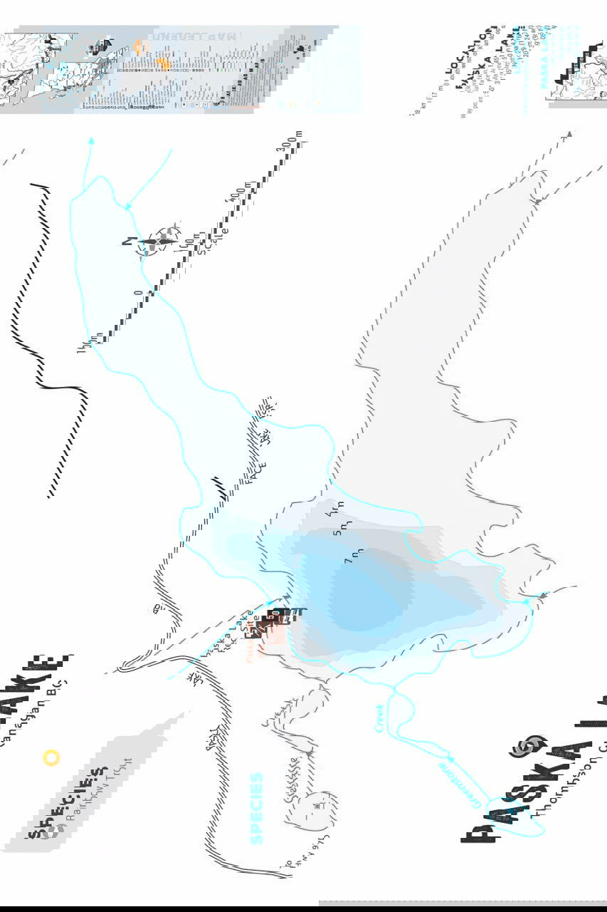 FTOBC154 Paska Lake - Wall Map - Backroad Maps