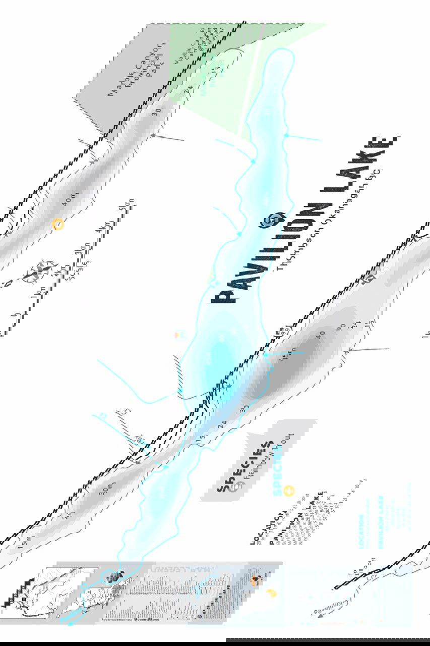 FTOBC157 Pavilion Lake - Wall Map - Backroad Maps