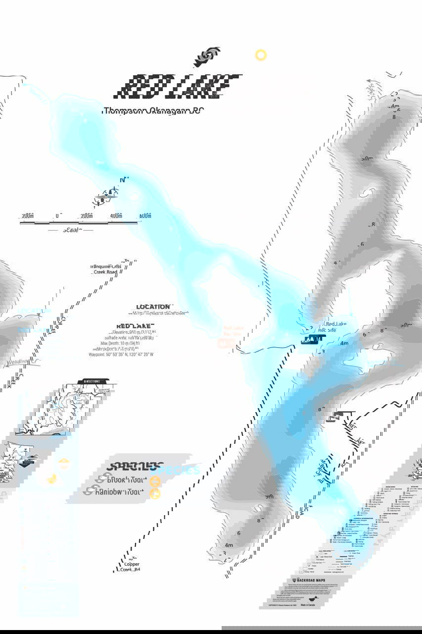 FTOBC168 Reflector Lake - Wall Map - Backroad Maps