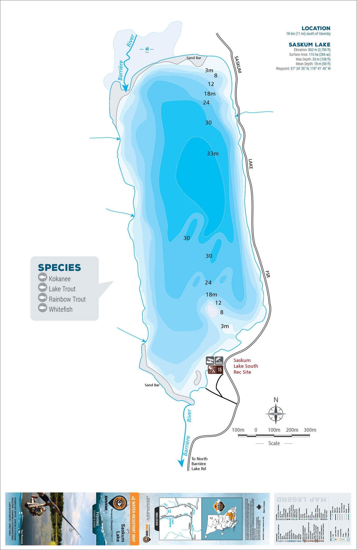 FTOBC175 Saskum Lake - Backroad Maps