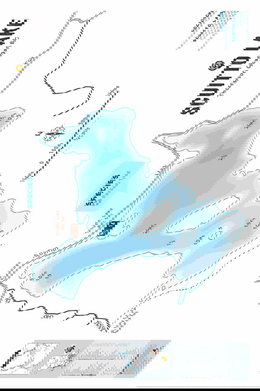 FTOBC178 Scuitto Lake - Wall Map - Backroad Maps