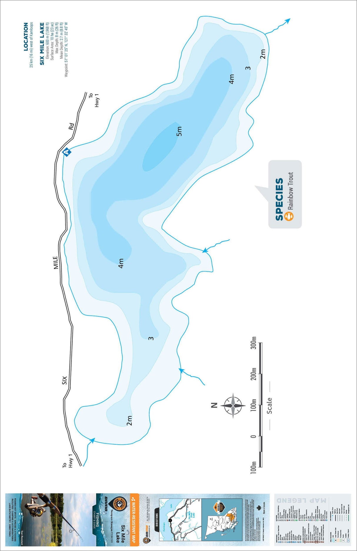 FTOBC185 Six Mile Lake - Backroad Maps
