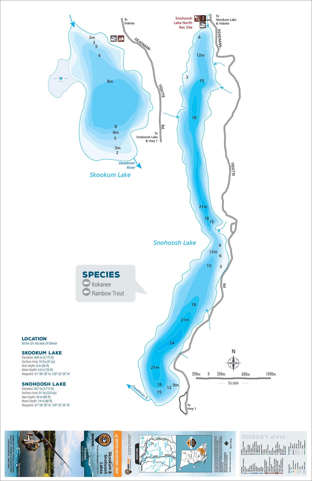 FTOBC187 Skookum & Snohoosh Lakes - Backroad Maps