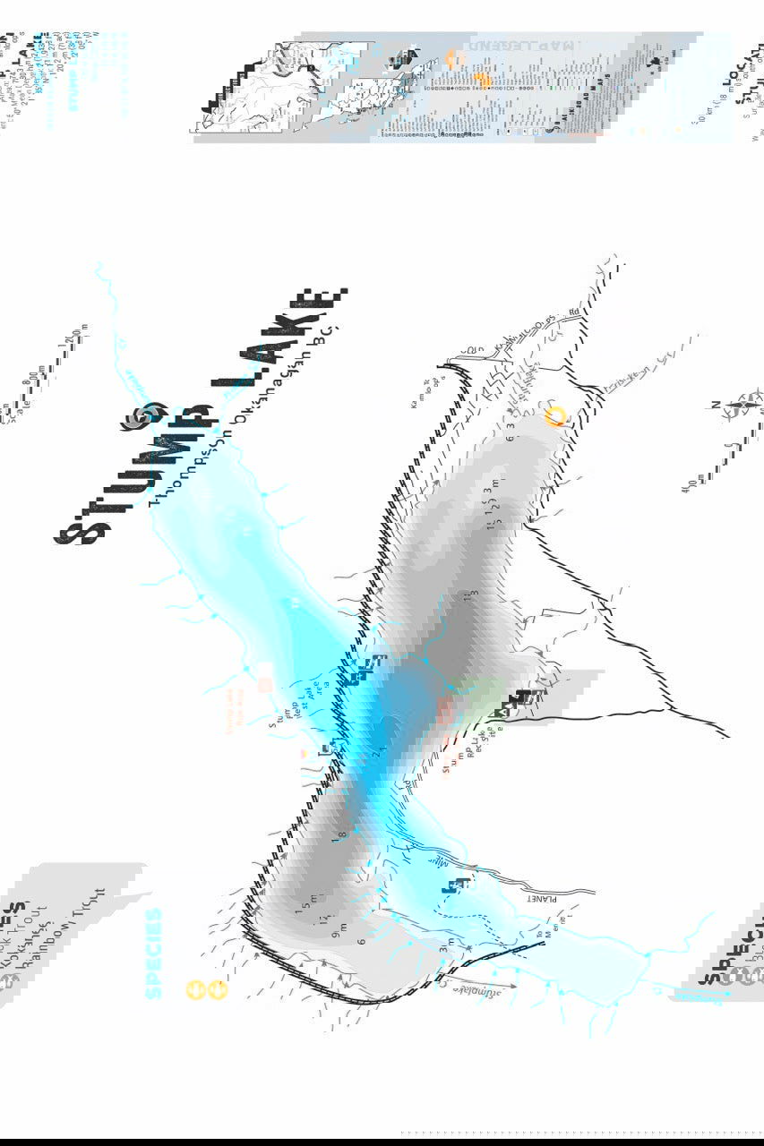 FTOBC190 Stump Lake - Merritt - Wall Map - Backroad Maps