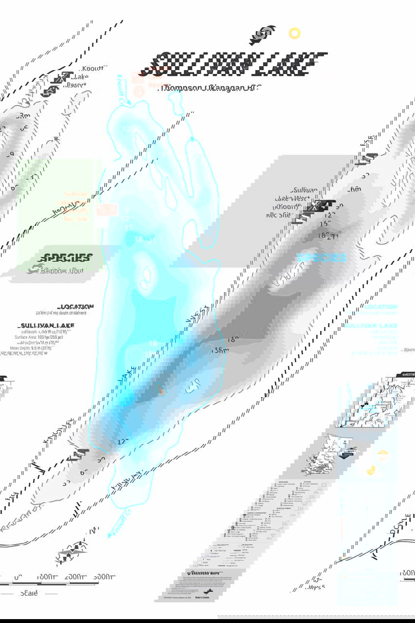 FTOBC192 Sullivan Lake - Wall Map - Backroad Maps