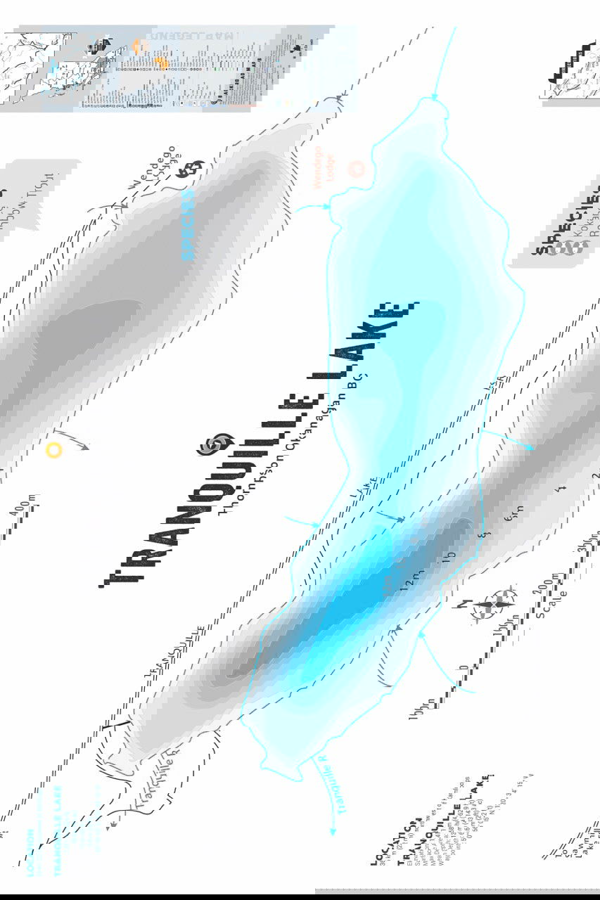 FTOBC201 Tranquille Lake - Wall Map - Backroad Maps