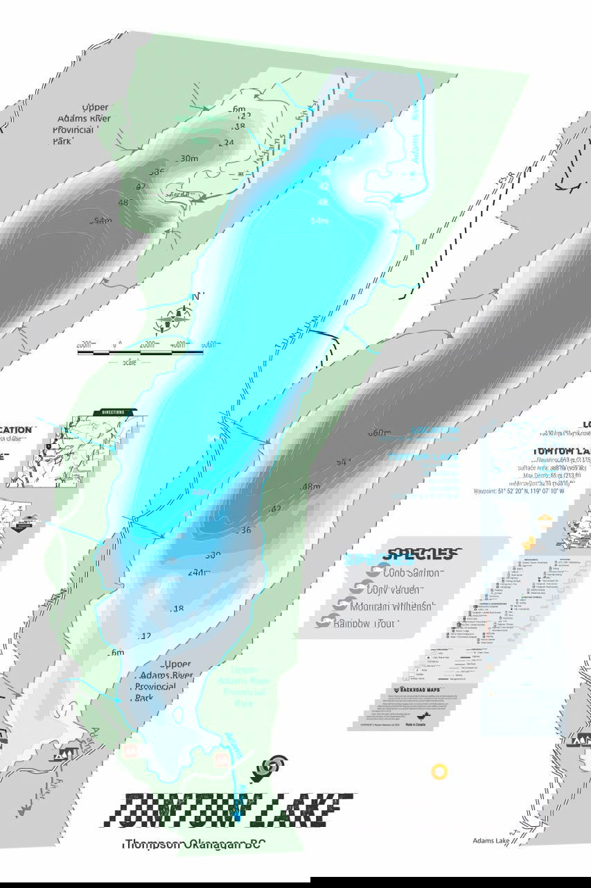 FTOBC203 Tumtum Lake - Wall Map - Backroad Maps