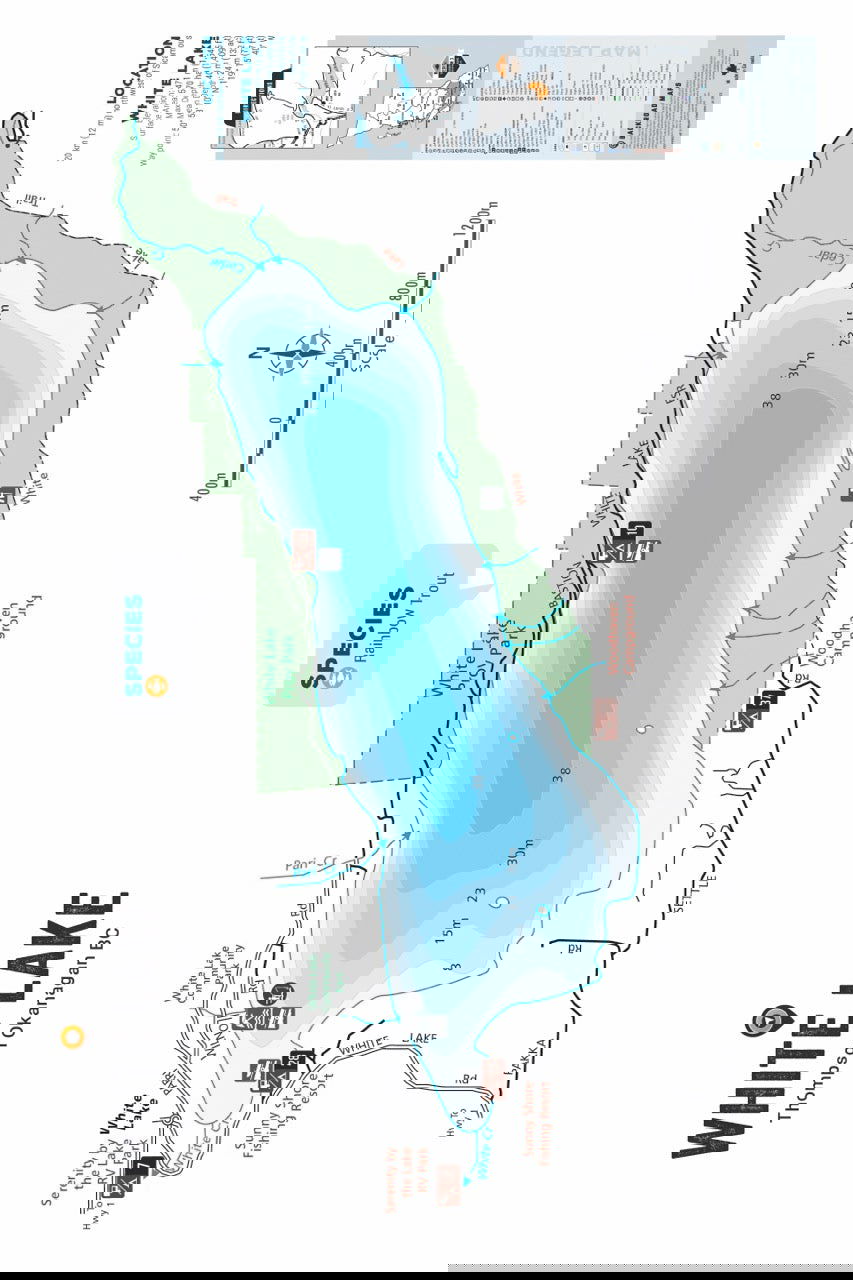 FTOBC209 White Lake - Wall Map - Backroad Maps
