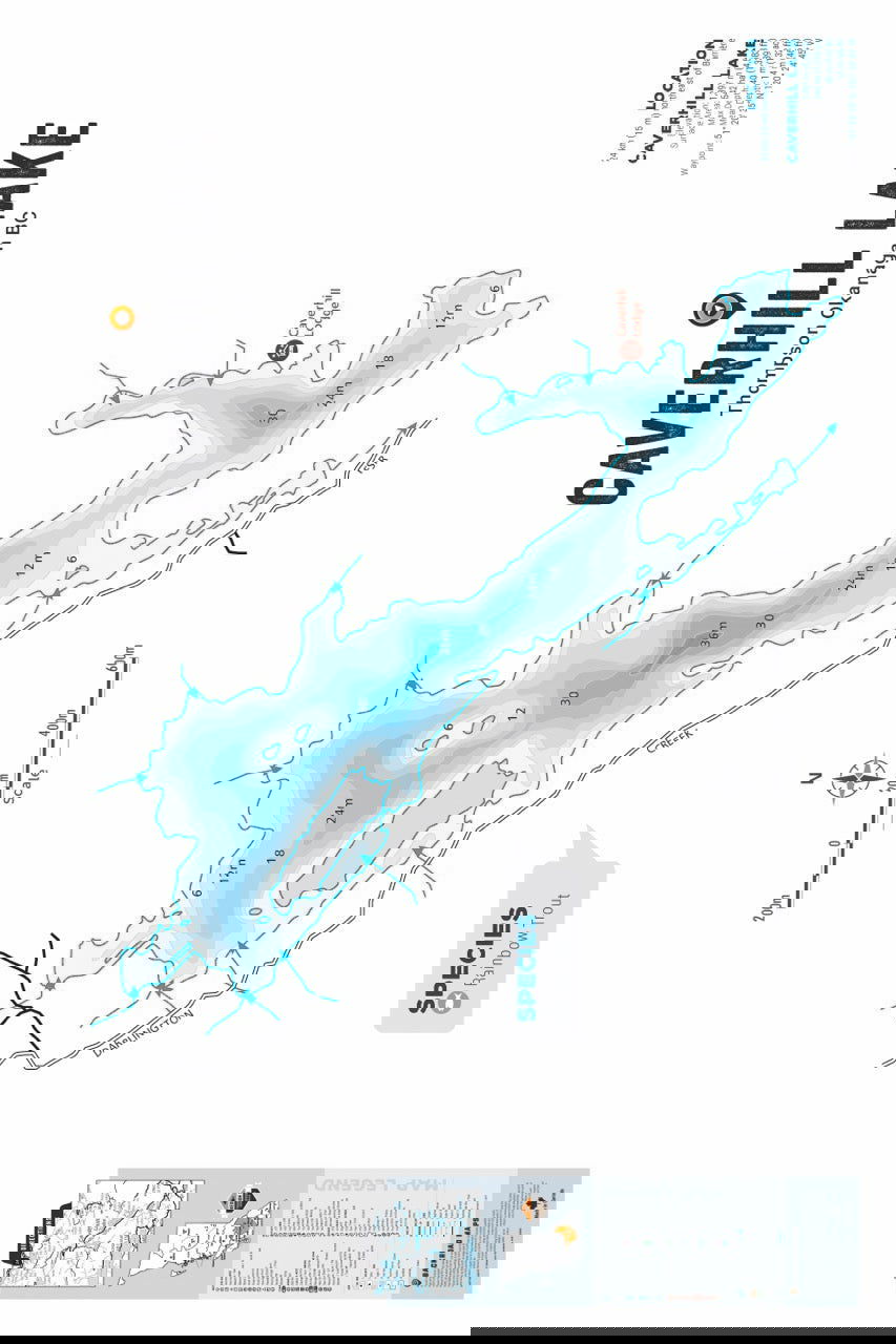 FTOBC40 Caverhill Lake - Wall Map - Backroad Maps