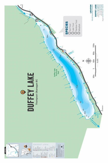 FTOBC56 Duffey Lake - Wall Map - Backroad Maps