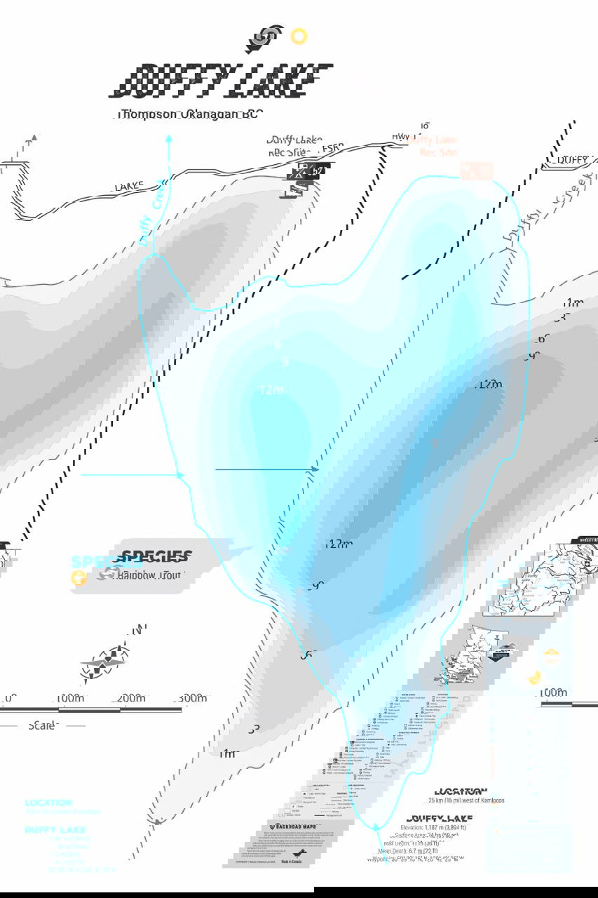FTOBC57 Duffy Lake - Wall Map - Backroad Maps