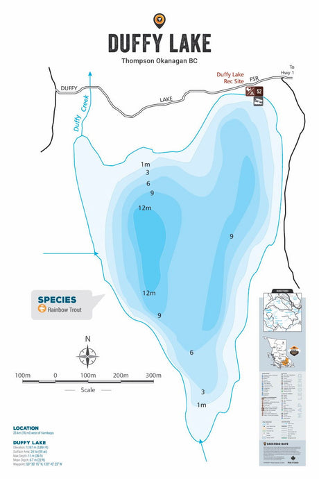 FTOBC57 Duffy Lake - Wall Map - Backroad Maps