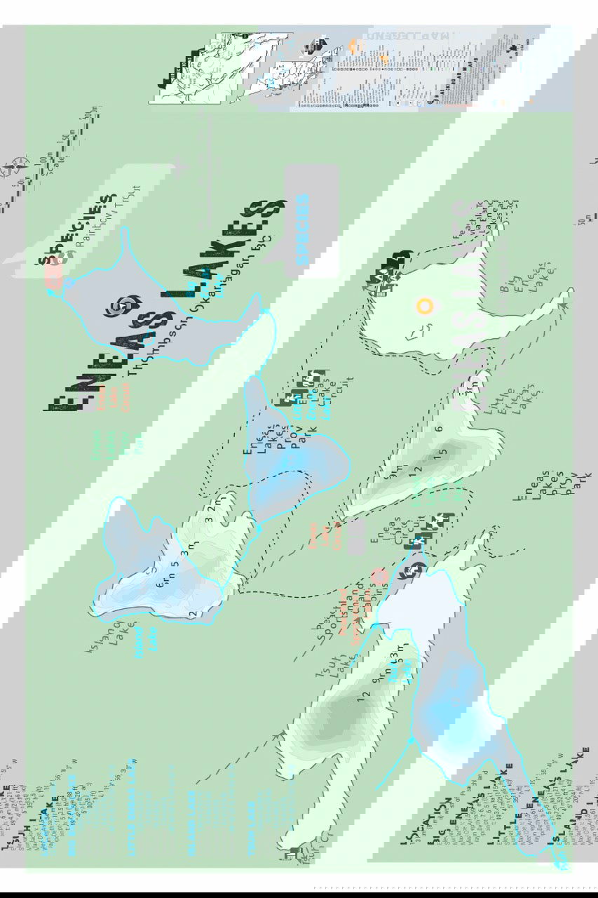 FTOBC64 Eneas Lakes - Wall Map - Backroad Maps