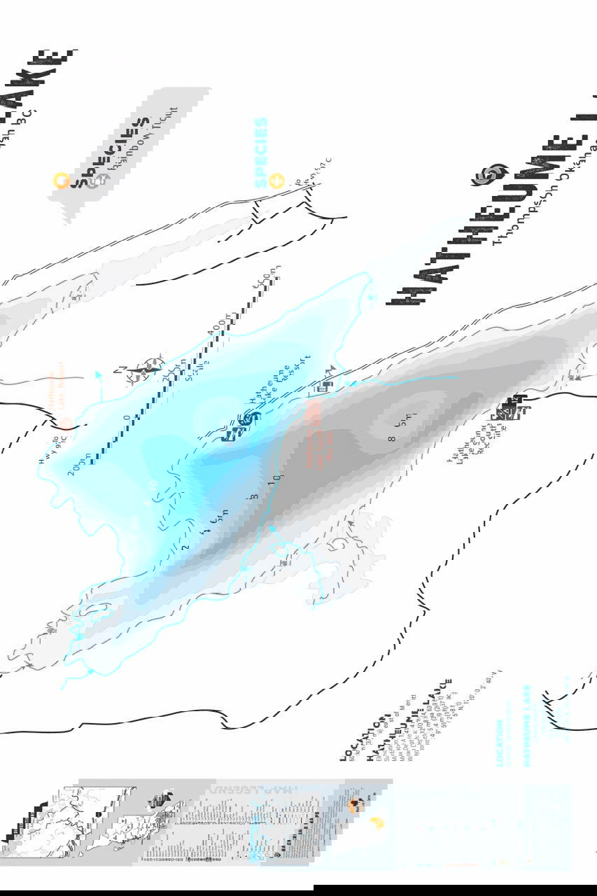 FTOBC80 Hatheume Lake - Wall Map - Backroad Maps