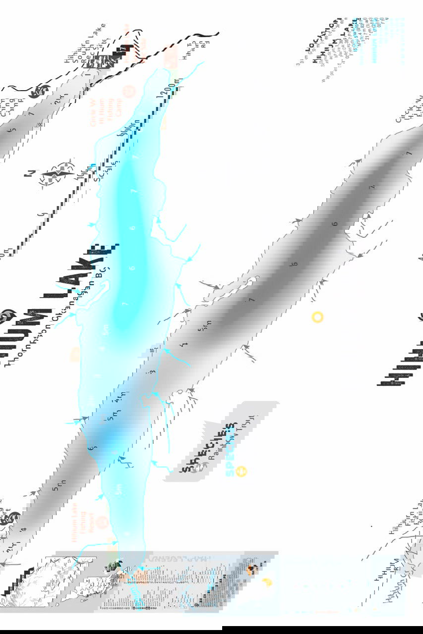 FTOBC84 Hihium Lake - Wall Map - Backroad Maps