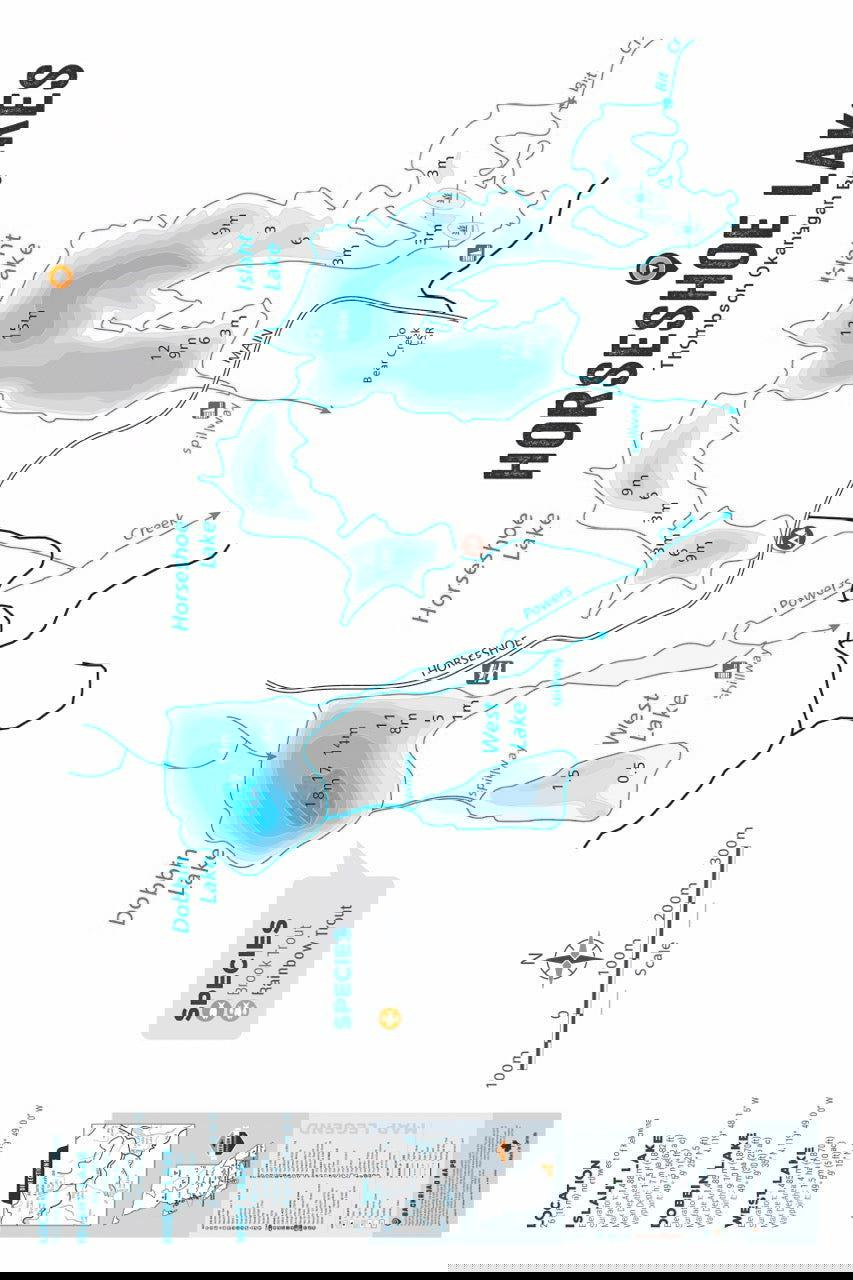 FTOBC89 Horseshoe Lakes - Wall Map - Backroad Maps