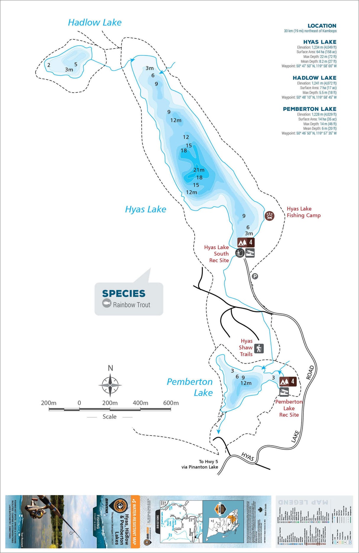 FTOBC91 Hyas, Hadlow & Pemberton Lakes - Backroad Maps