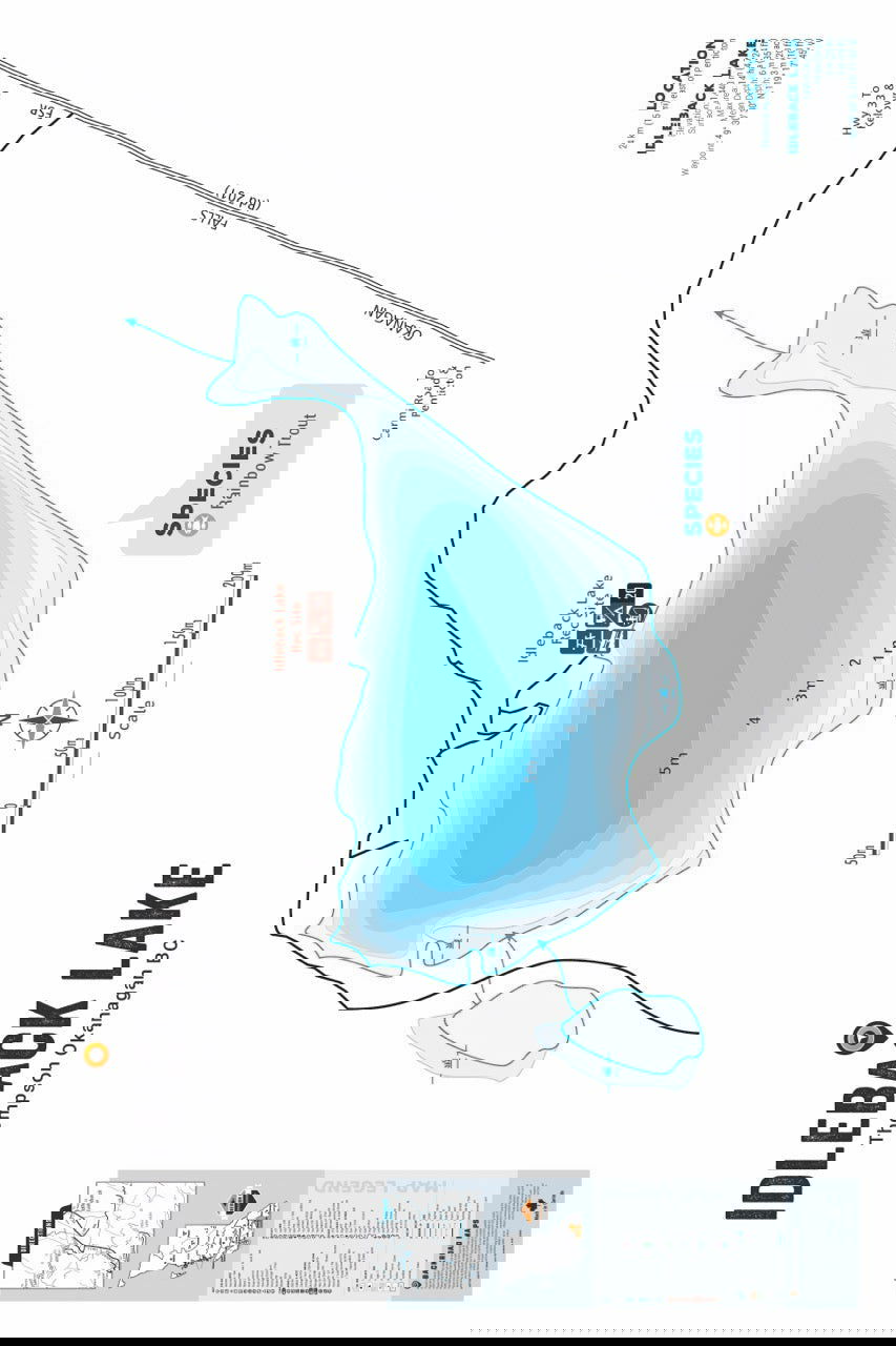FTOBC93 Idleback Lake - Wall Map - Backroad Maps