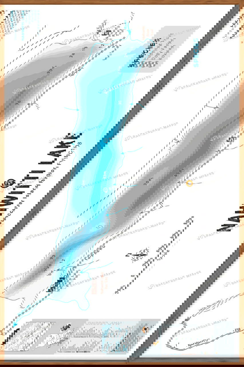 FVIBC108 Nahwitti Lake - Wall Map - Backroad Maps