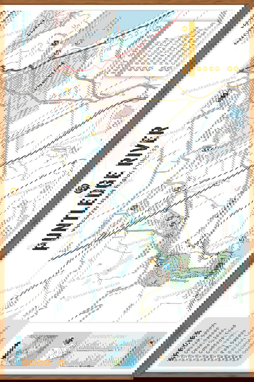 FVIBC123 Puntledge River - Wall Map - Backroad Maps