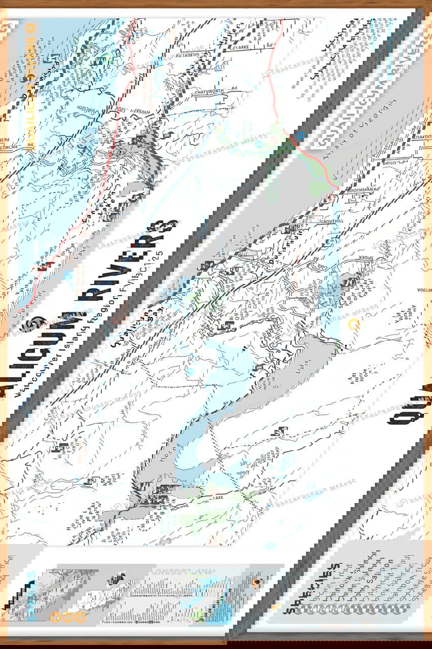 FVIBC125 Quatse River - Wall Map - Backroad Maps