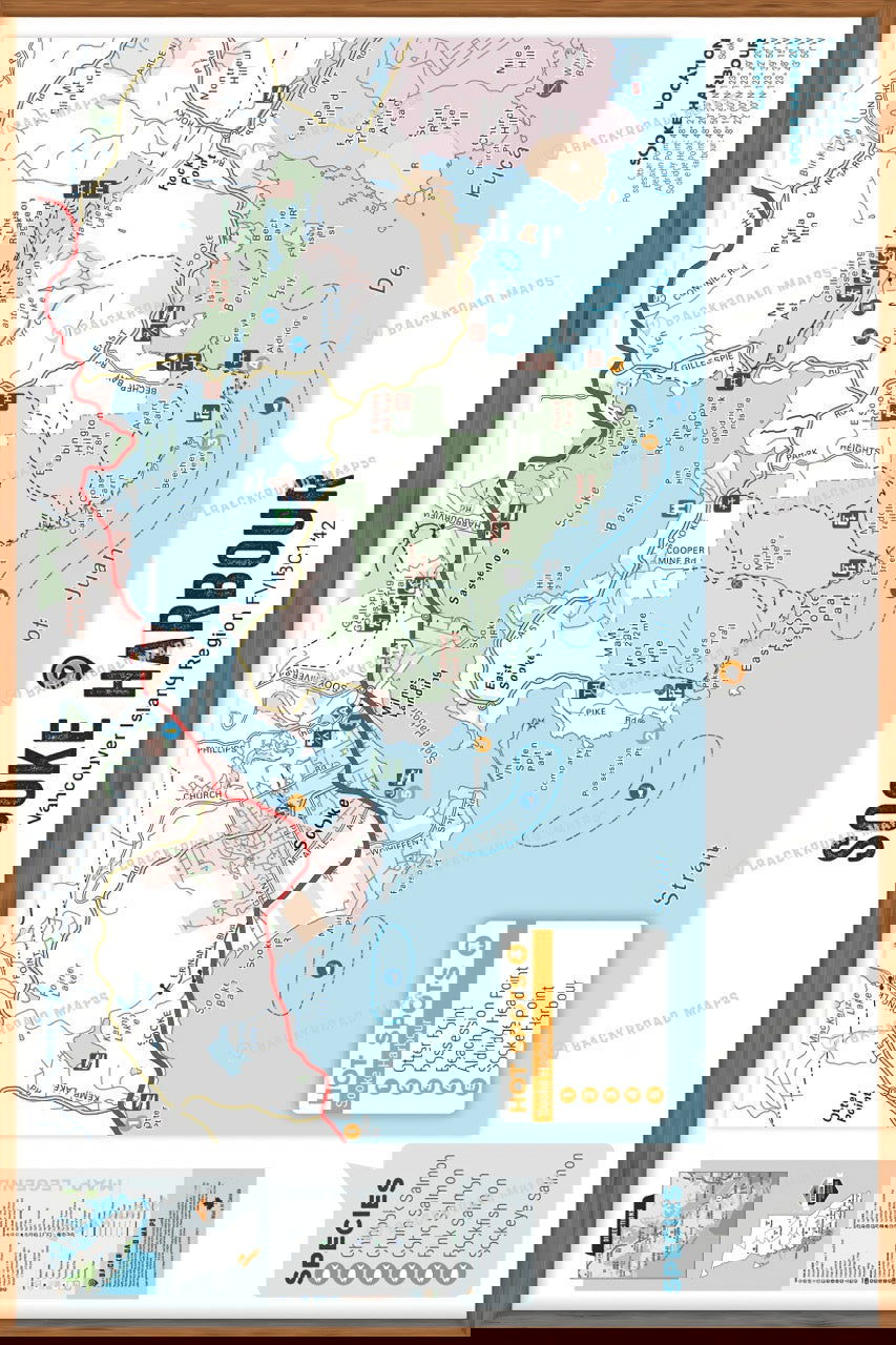 FVIBC142 Sooke - Wall Map - Backroad Maps