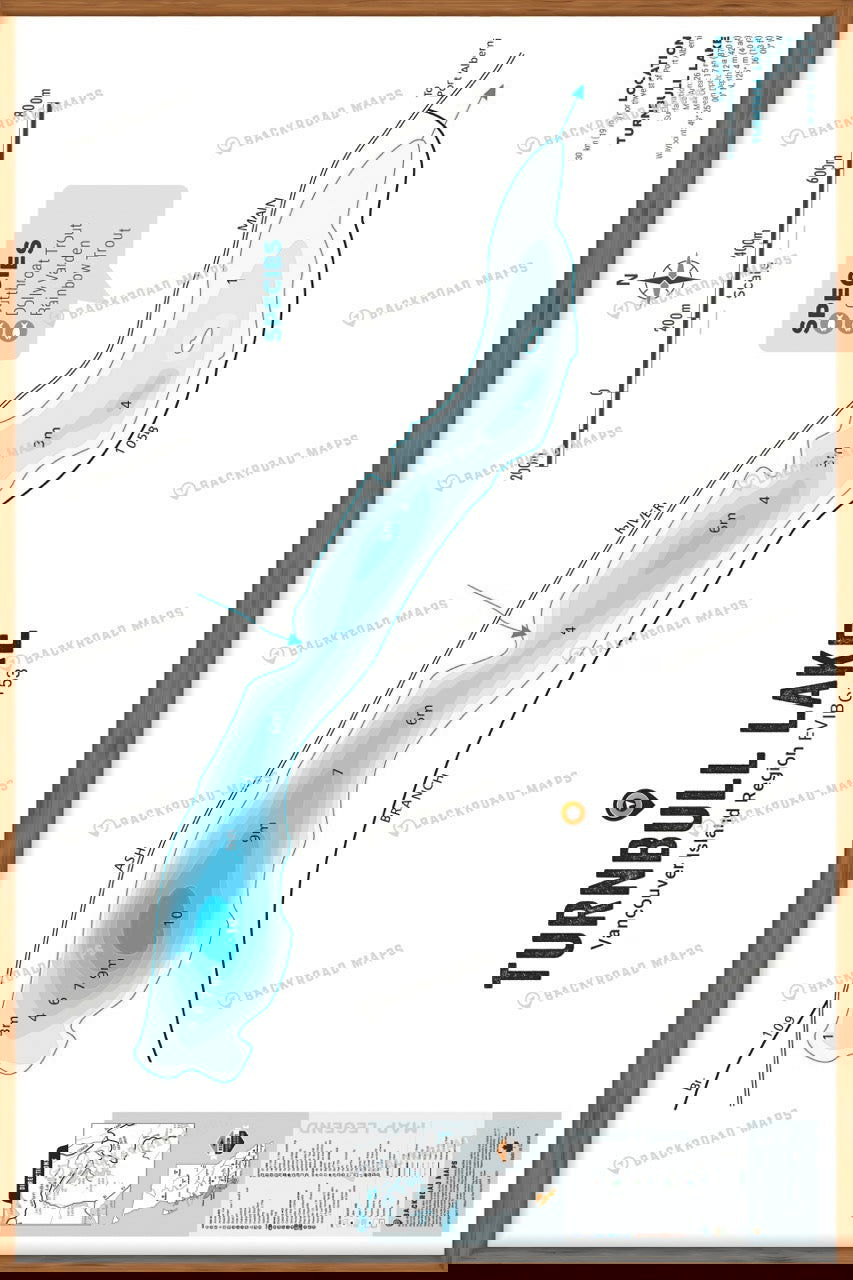 FVIBC153 Turnbull Lake - Wall Map - Backroad Maps