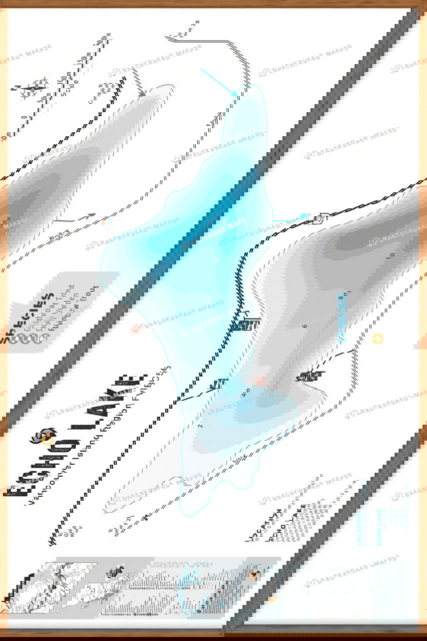 FVIBC56 Echo Lake - Wall Map - Backroad Maps