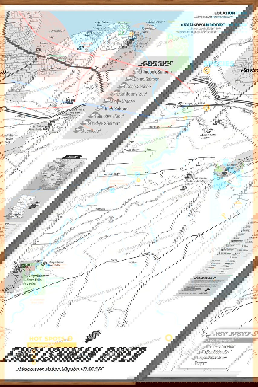 FVIBC59 Englishman River - Wall Map - Backroad Maps