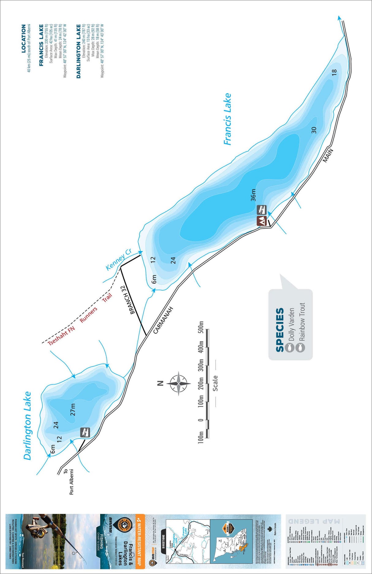 FVIBC64 Francis & Darlington Lakes - Backroad Maps