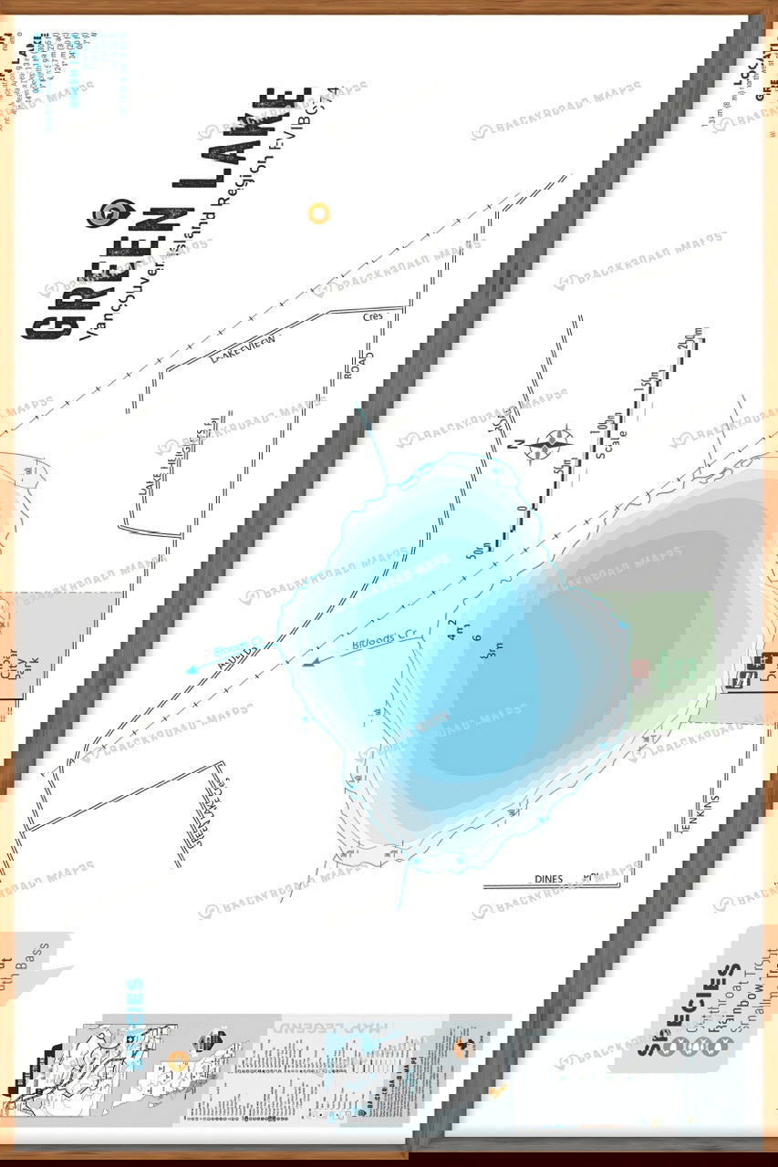 FVIBC74 Green Lake - Wall Map - Backroad Maps