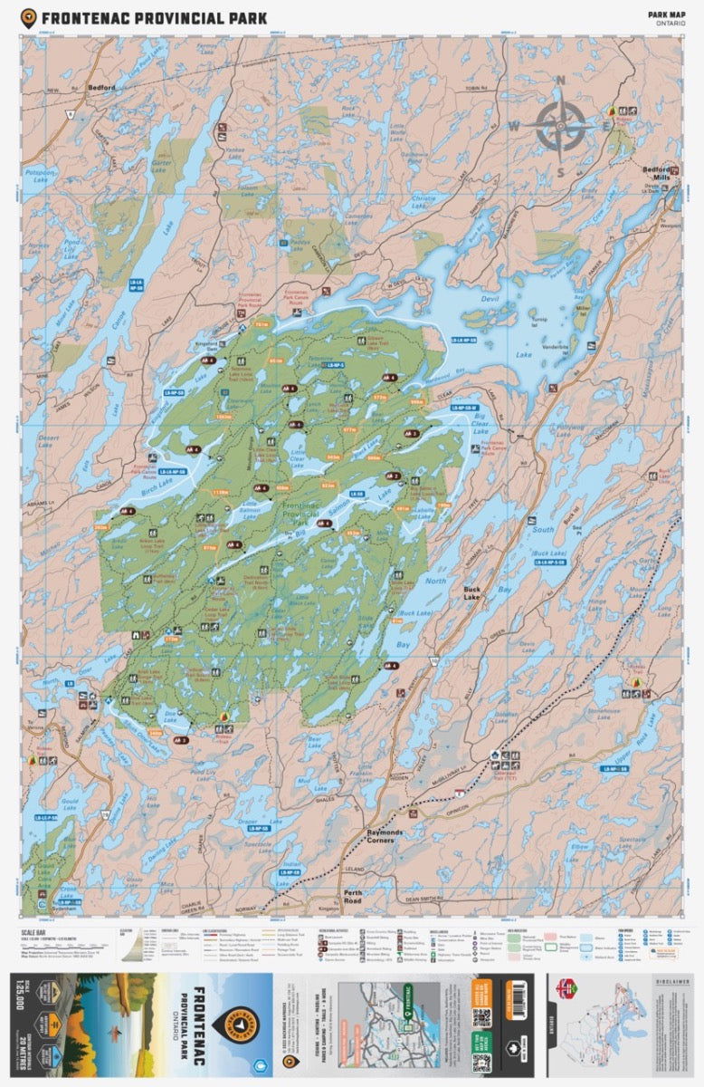 Frontenac Provincial Park Ontario - Park Map - Backroad Maps