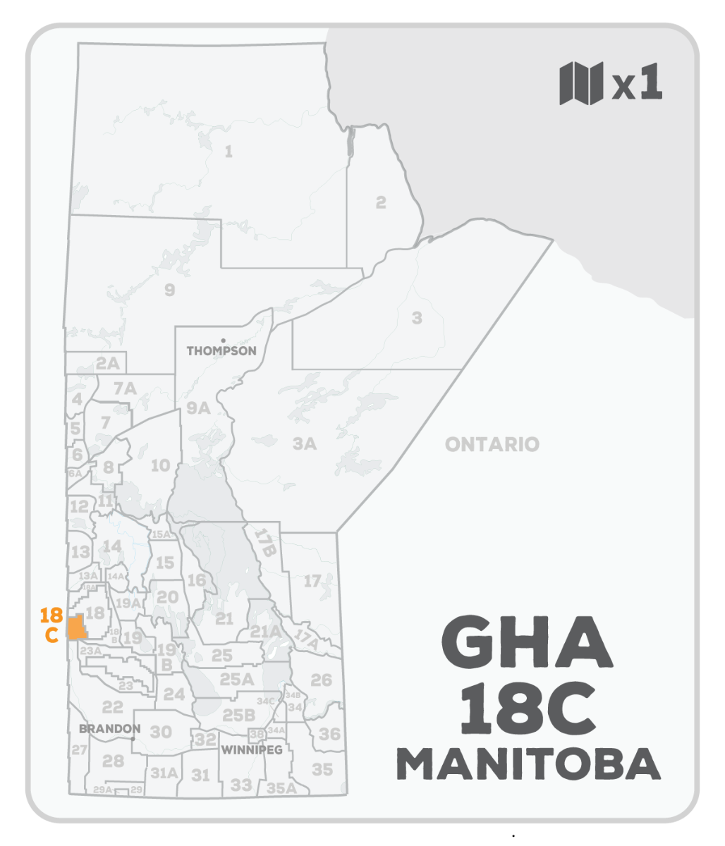GHA 18C Hunting TOPO - Manitoba (1 map) - Hunting TOPO Map