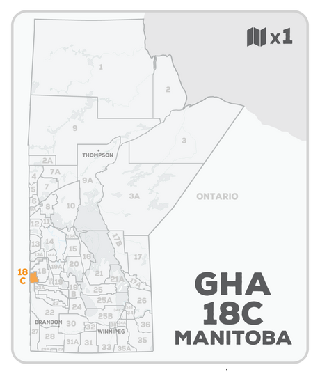 GHA 18C Hunting TOPO - Manitoba (1 map) - Hunting TOPO Map