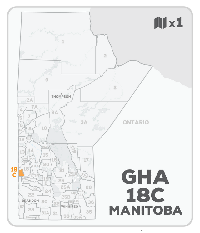 GHA 18C Hunting TOPO - Manitoba (1 map) - Hunting TOPO Map