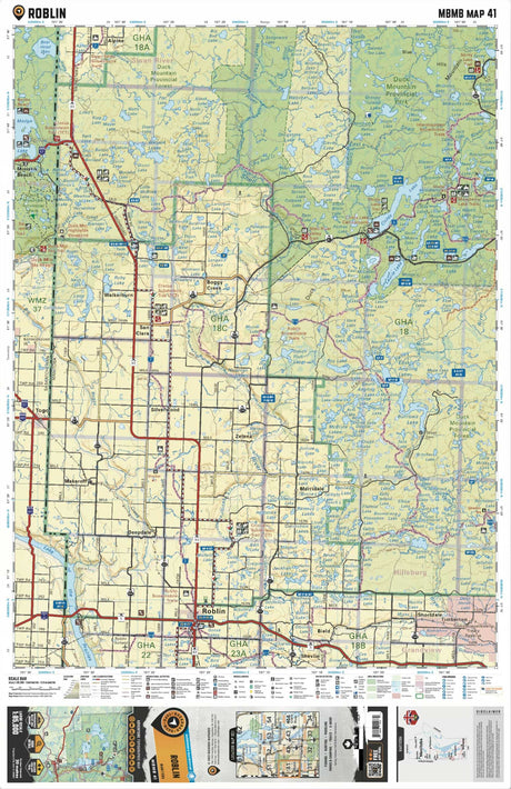 GHA 18C Hunting TOPO - Manitoba (1 map) - Backroad Maps