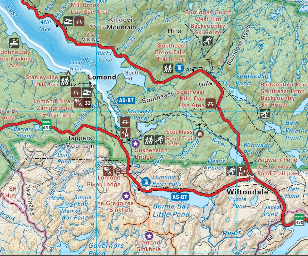 Gros Morne National Park Newfoundland - Park Map - Backroad Maps