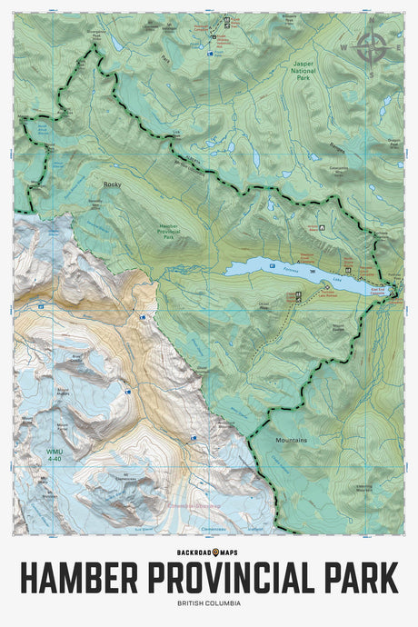 Hamber Provincial Park BC - Wall Map - Backroad Maps