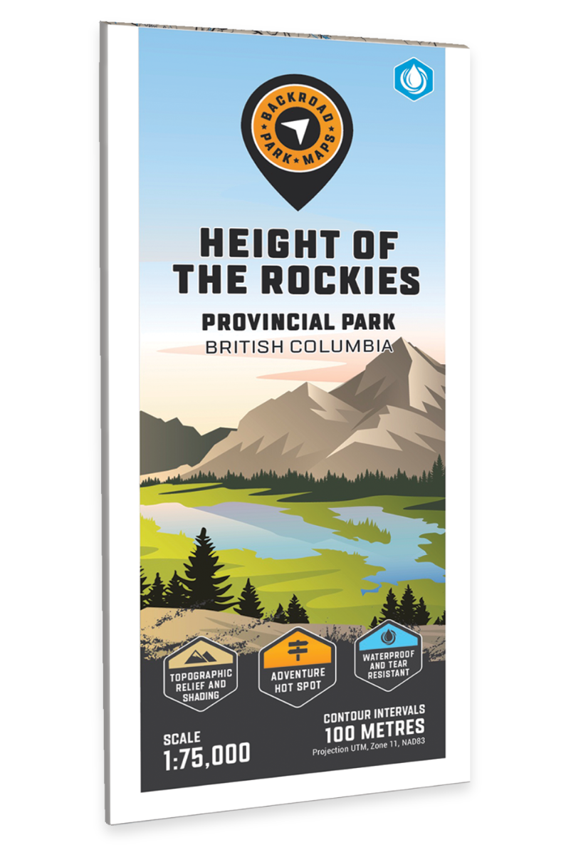 Height of the Rockies Provincial Park BC - Park Map - Backroad Maps