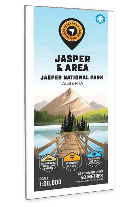 Jasper & Area (Jasper National Park Map, Alberta) - Destination Map - Backroad Maps