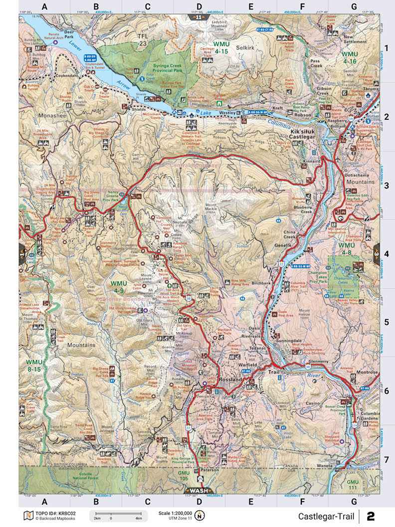 KRBC02 TOPO Map - Castlegar-Trail