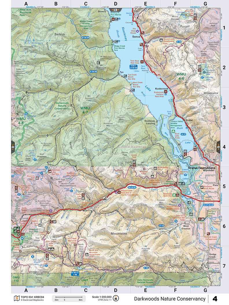 KRBC04 TOPO Map - Darkwoods Nature Conservancy