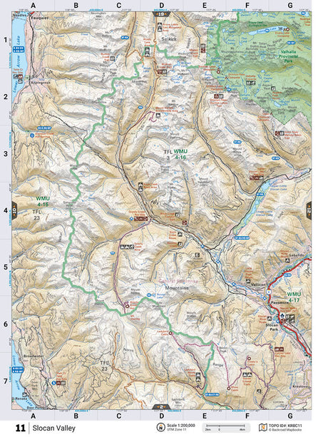 KRBC11 Wall Map - Backroad Maps