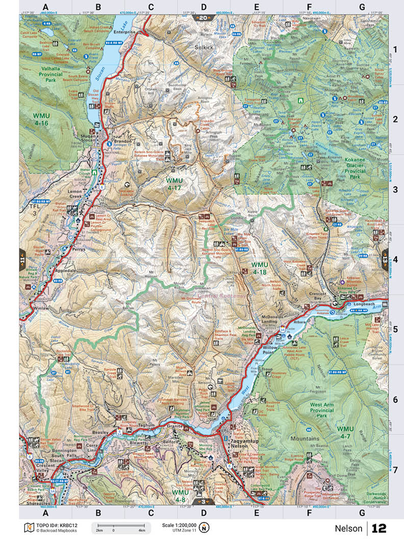 KRBC12 TOPO Map - Nelson - Backroad Maps