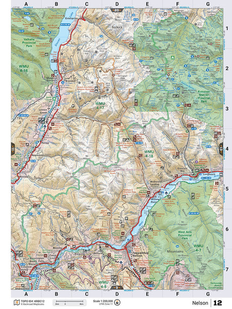 KRBC12 Wall Map - Nelson - Backroad Maps